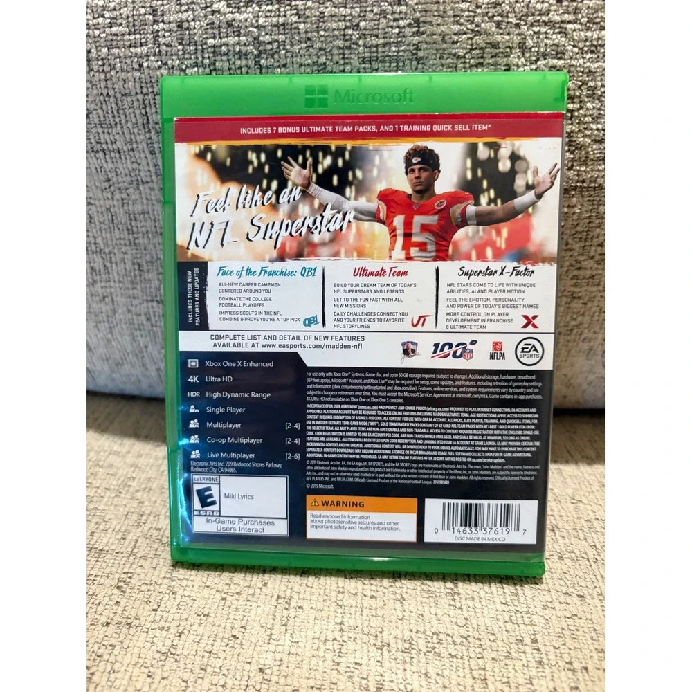 Xbox One Madden‎ NFL 20 Superstar Edition 4K HDR